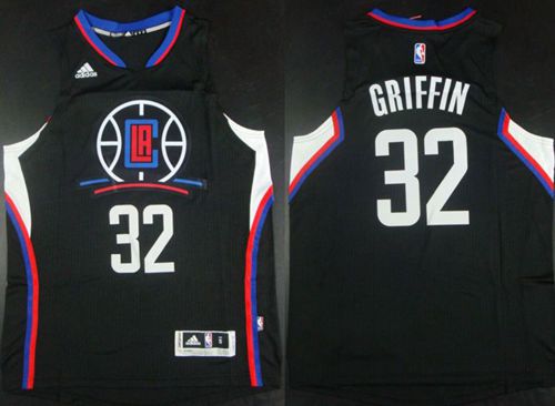 Men Los Angeles Clippers #32 Griffin Black Adidas NBA Jerseys